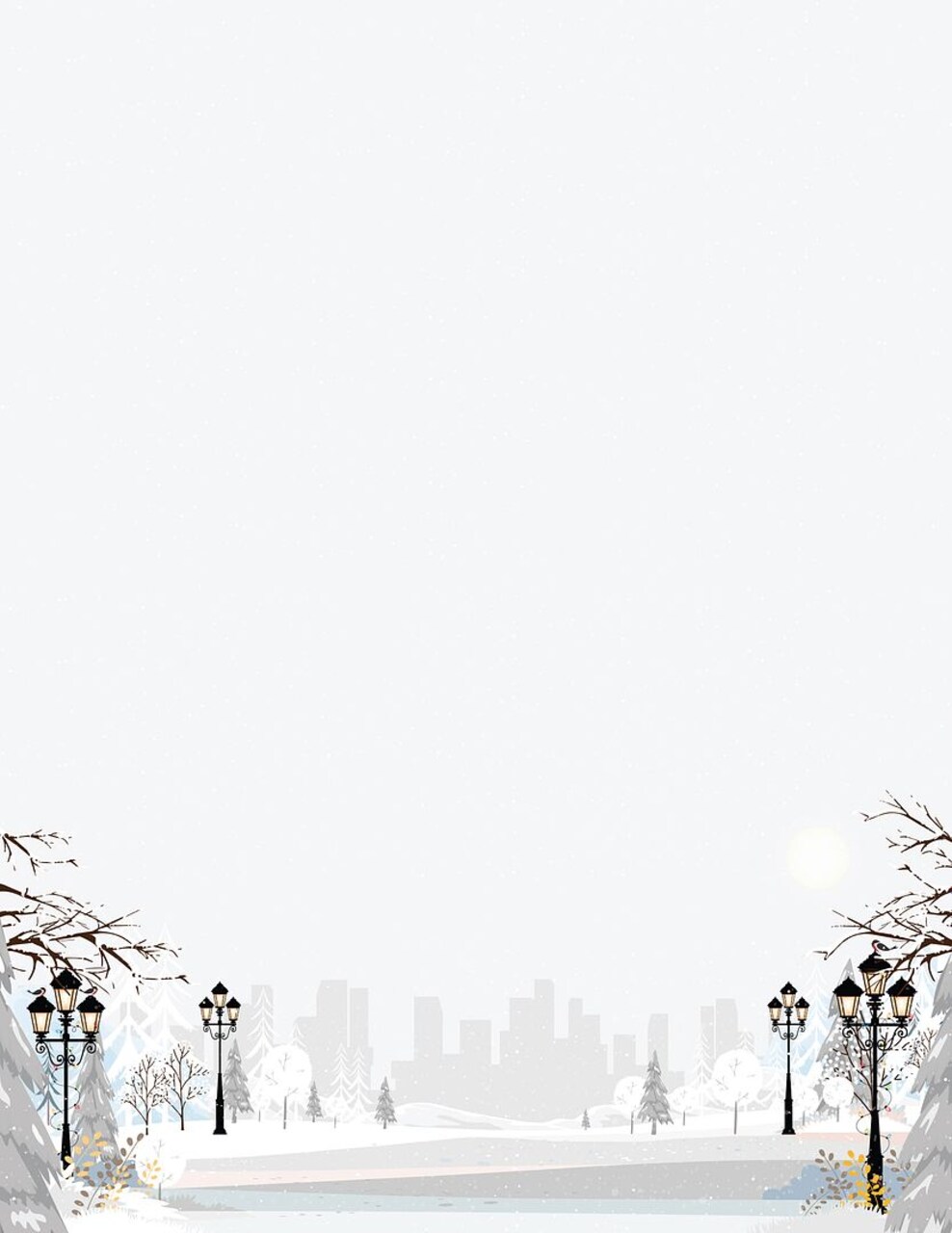 Great Papers! Stationery Letterhead, Winter Wonderland Walkway, 8.5"x11", Printer Friendly, 50 Sheets (2024030)